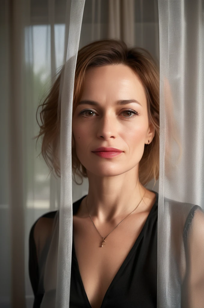 JGOWB, portrait photo of a woman, behind transparent curtains <lora:JGOWB_sdxl_scaled_shuffle:0.75>