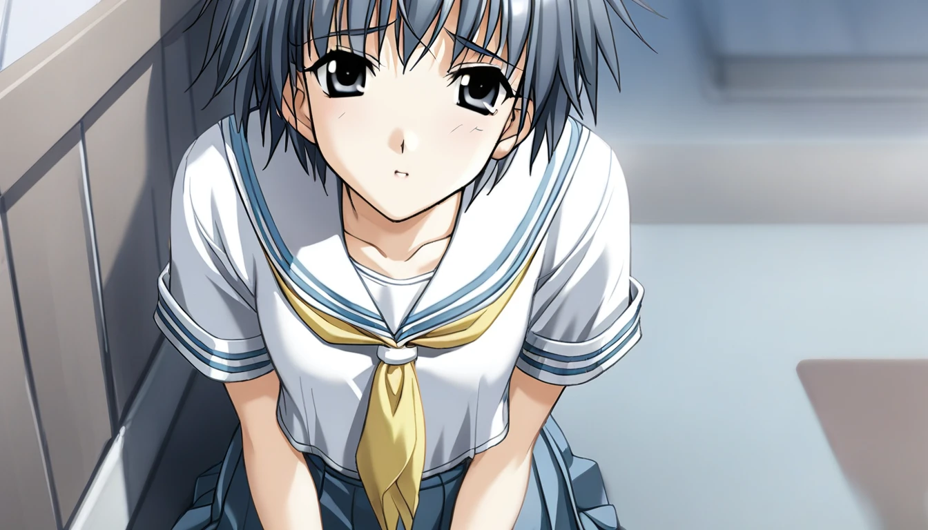 1girl,Momose Tamaki, school uniform, masterpiece,solo, best quality, game cg, <lora:tamaki:1>