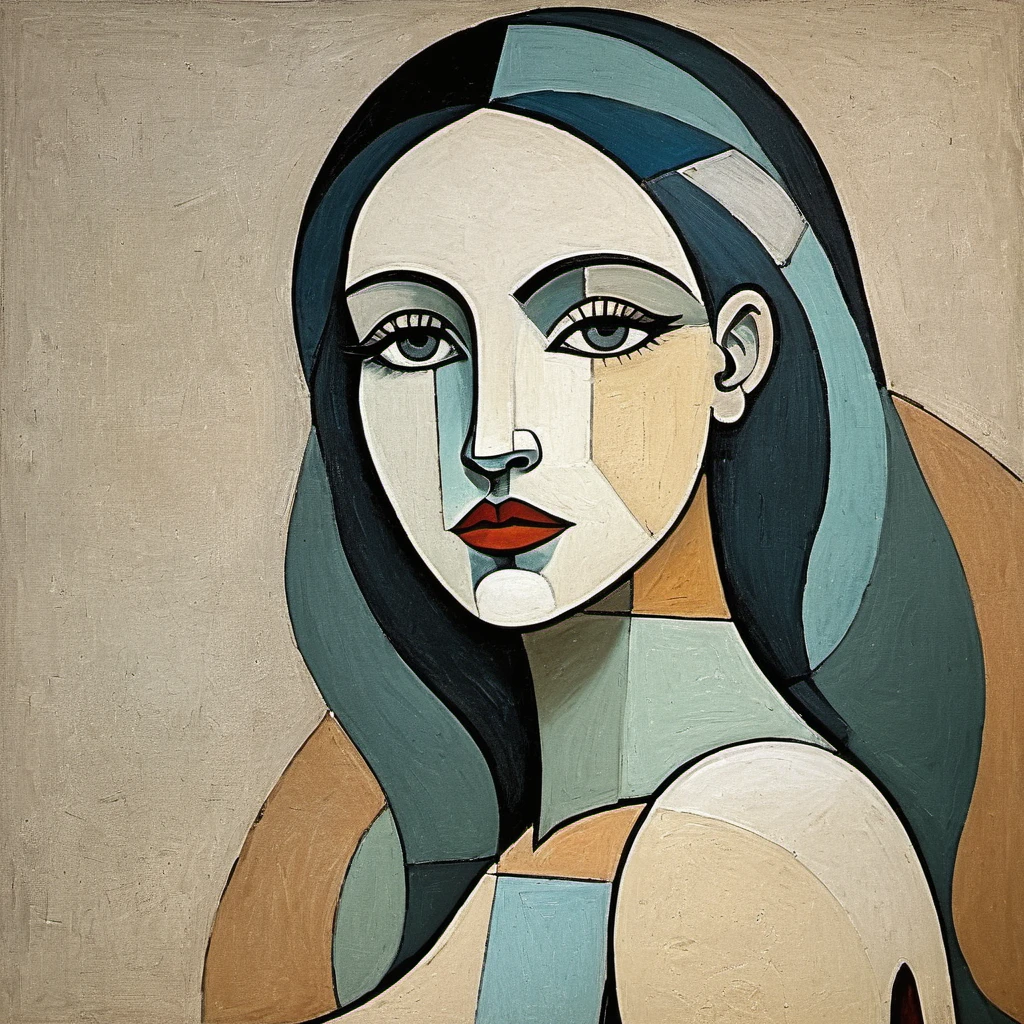 Picasso cubism art of a woman,subtle colors, minimalist, faint, ,<lora:sydsweeney_xl_1_standard_wo_cap-000028_0.2+sydsweeney_xl_1_standard_wo_cap-000046_0.3+sydsweeney_xl_1_standard_wo_cap-000087_0.5:1>
