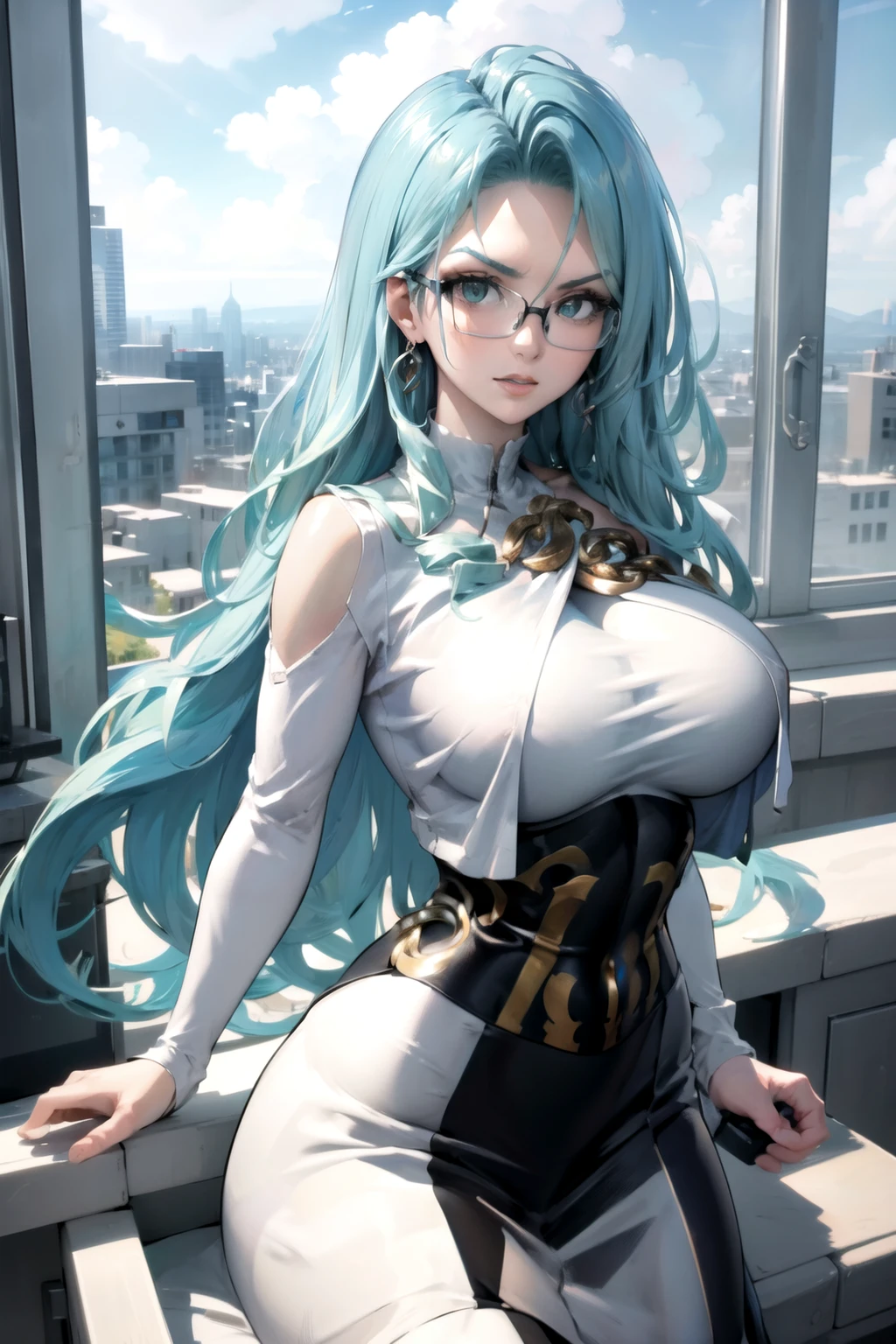 (masterpiece), (best quality),
solo, 1girl, detailed face,
psykos, glasses, large breasts, dress, aqua hair <lora:Psykos-09:0.8>
