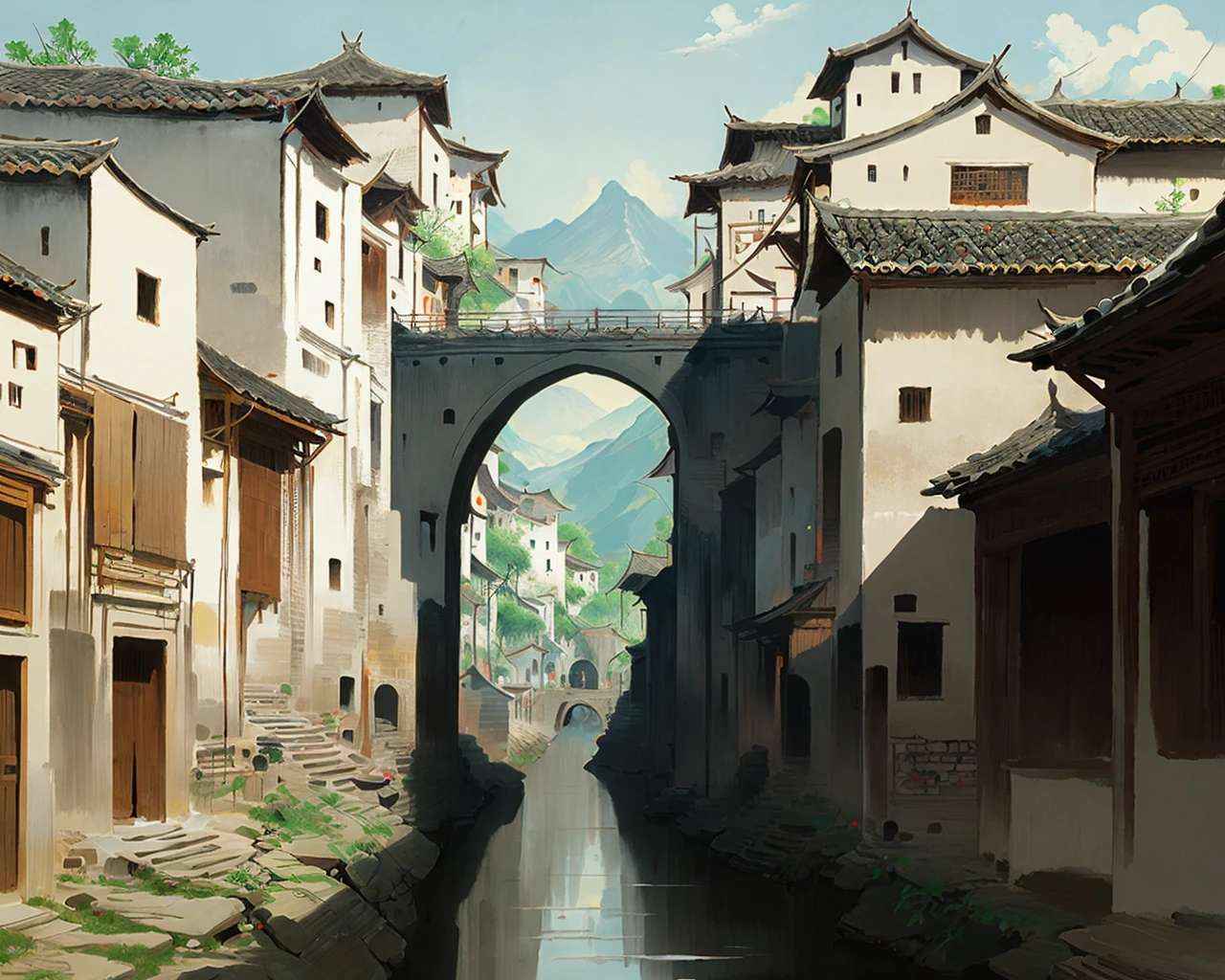 best quality,masterpiece,highly detailed,ultra-detailed,
<lora:neg4all_bdsqlsz_V3.5:-1>, <lora:wuguanzhong:1.25> > <lora:ChineseInkPainting_last:1> <lora:min_architecture_last:0.4> no humans scenery,