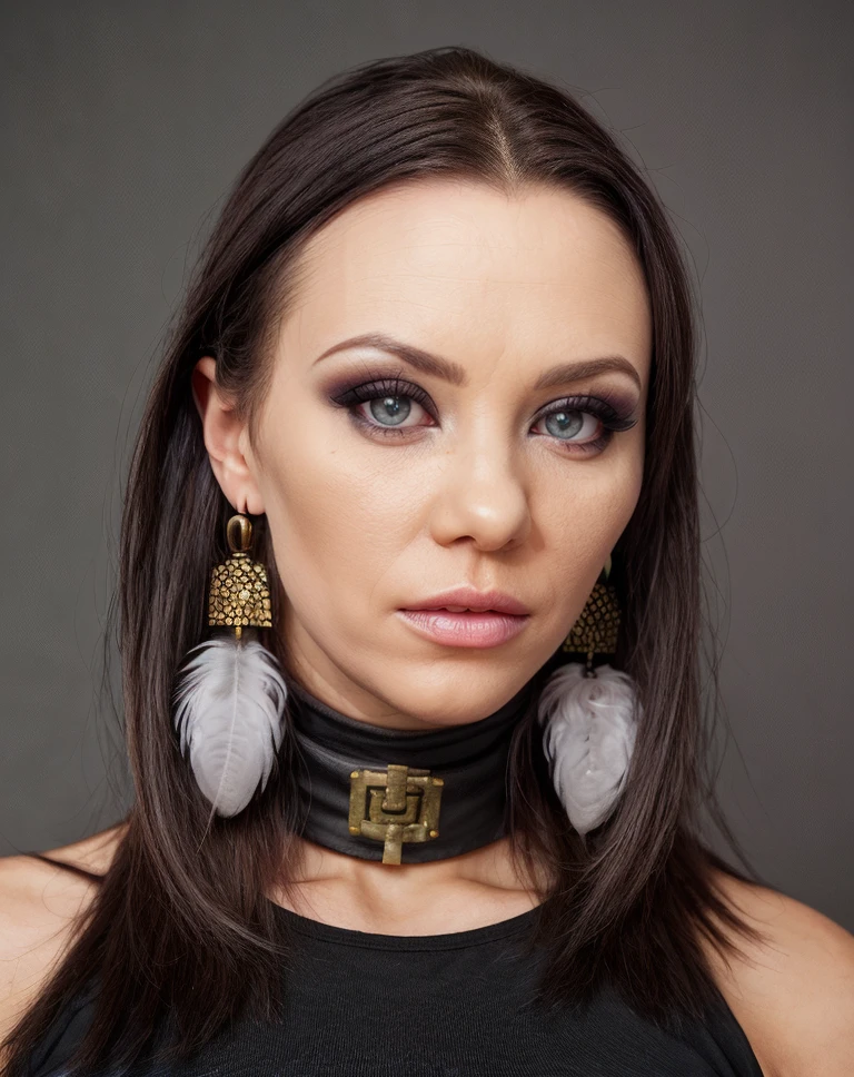 , AlysaGapQuiron, Alchemist, Feathered Earrings,
at Haunted Grove, Pixel art style, <lora:quiron_AlysaGap_v1_lora:0.87>, skin pores, perfect iris, perfect eyes, serious, portrait, linkedin, grey background,