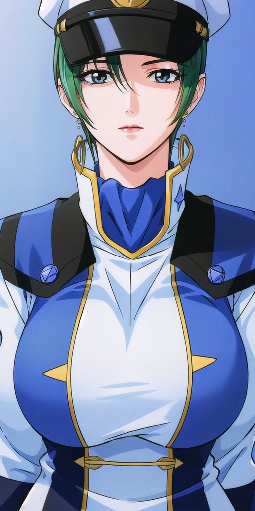 <lora:MiliaFallynaV9:.7> miliafallyna, huge_breasts, standing, solo, Blue_naval_uniform_White_gloves_Double-breasted_insignia_Blue_pencil_skirt, masterpiece, best_quality, detailed_face, detailed_eyes, highres, beautiful, detailed,
