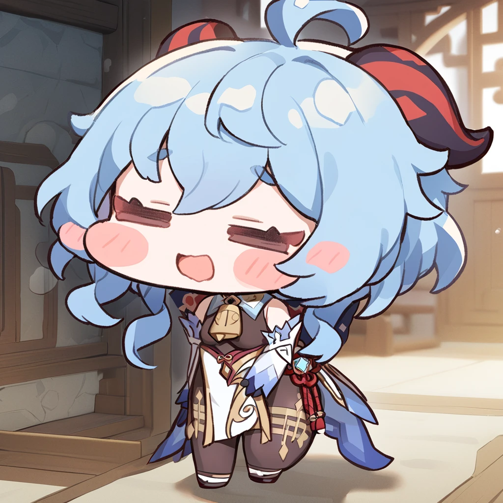 <lora:xl_tuotuolian_a3-000006:1>,chibi,blush stickers,ganyu \(genshin impact\),, masterpiece, best quality,