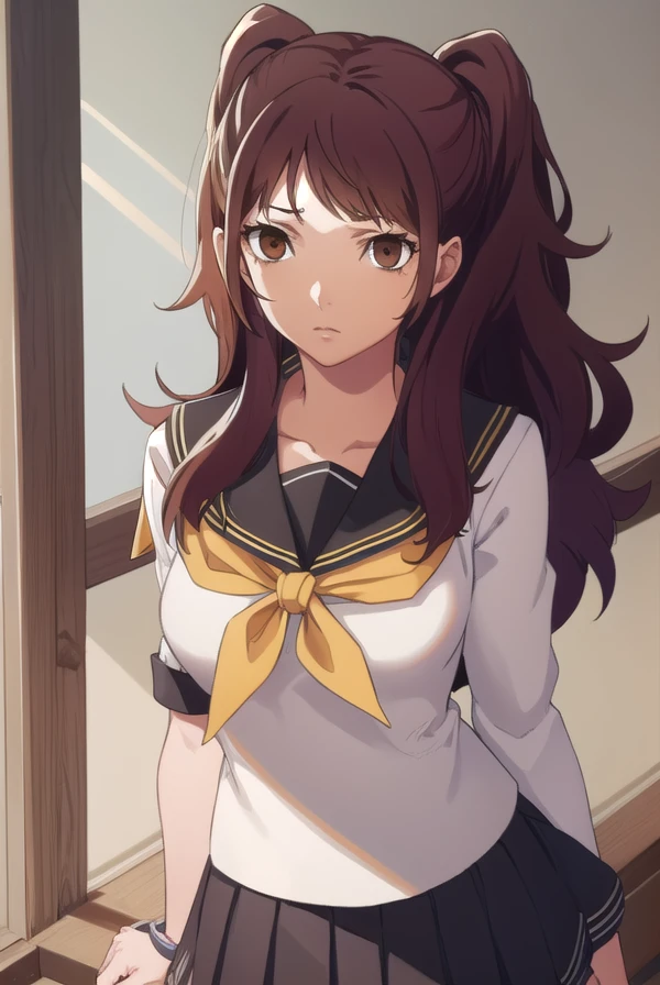 risekujikawa, <lora:rise kujikawa s1-lora-nochekaiser:1>,
rise kujikawa, long hair, red hair, twintails, (brown eyes:1.5),
BREAK skirt, thighhighs, school uniform, serafuku, zettai ryouiki, yasogami school uniform,
BREAK indoors, classroom,
BREAK looking at viewer, (cowboy shot:1.5),
BREAK <lyco:GoodHands-beta2:1>, (masterpiece:1.2), best quality, high resolution, unity 8k wallpaper, (illustration:0.8), (beautiful detailed eyes:1.6), extremely detailed face, perfect lighting, extremely detailed CG, (perfect hands, perfect anatomy),