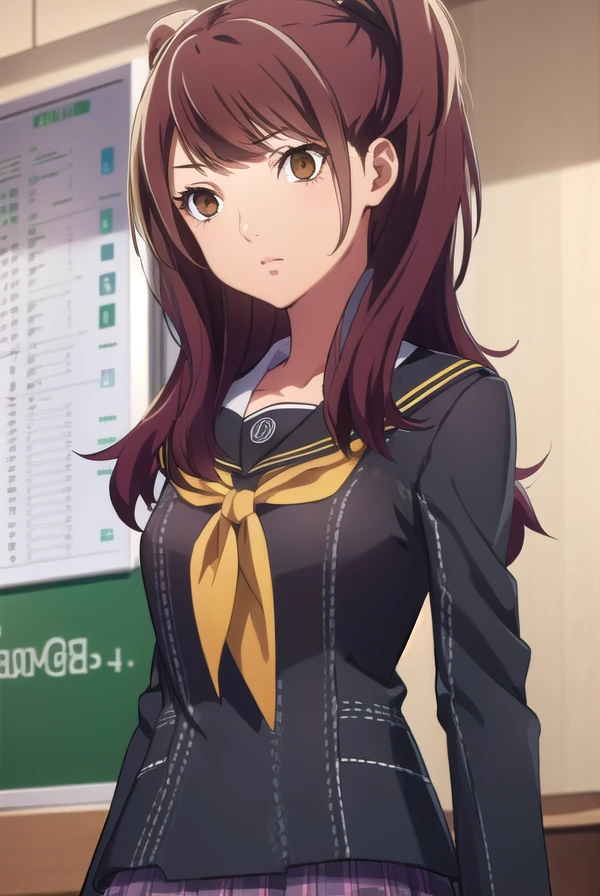 risekujikawa, <lora:rise kujikawa s1-lora-nochekaiser:1>,
rise kujikawa, long hair, red hair, twintails, (brown eyes:1.5),
BREAK skirt, thighhighs, school uniform, serafuku, zettai ryouiki, yasogami school uniform,
BREAK indoors, classroom,
BREAK looking at viewer, (cowboy shot:1.5),
BREAK <lyco:GoodHands-beta2:1>, (masterpiece:1.2), best quality, high resolution, unity 8k wallpaper, (illustration:0.8), (beautiful detailed eyes:1.6), extremely detailed face, perfect lighting, extremely detailed CG, (perfect hands, perfect anatomy),