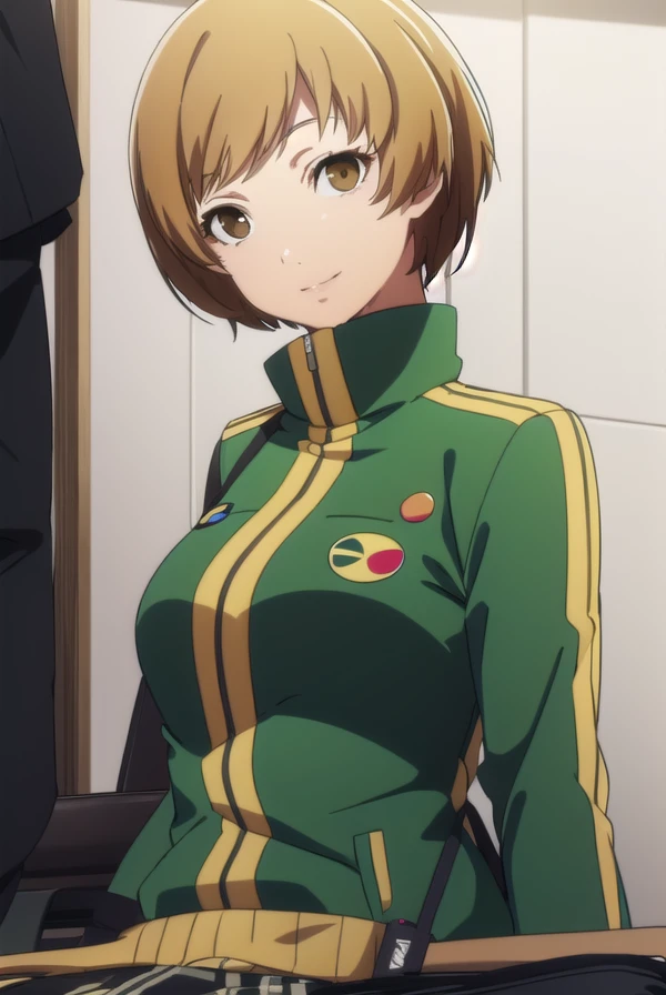 chiesatonaka, <lora:chie satonaka s1-lora-nochekaiser:1>,
chie satonaka, short hair, brown hair, (brown eyes:1.5), smile,
BREAK skirt, jacket, shoes, socks, track jacket, badge, button badge, smiley face, green jacket,
BREAK indoors, classroom,
BREAK looking at viewer,
BREAK <lyco:GoodHands-beta2:1>, (masterpiece:1.2), best quality, high resolution, unity 8k wallpaper, (illustration:0.8), (beautiful detailed eyes:1.6), extremely detailed face, perfect lighting, extremely detailed CG, (perfect hands, perfect anatomy),