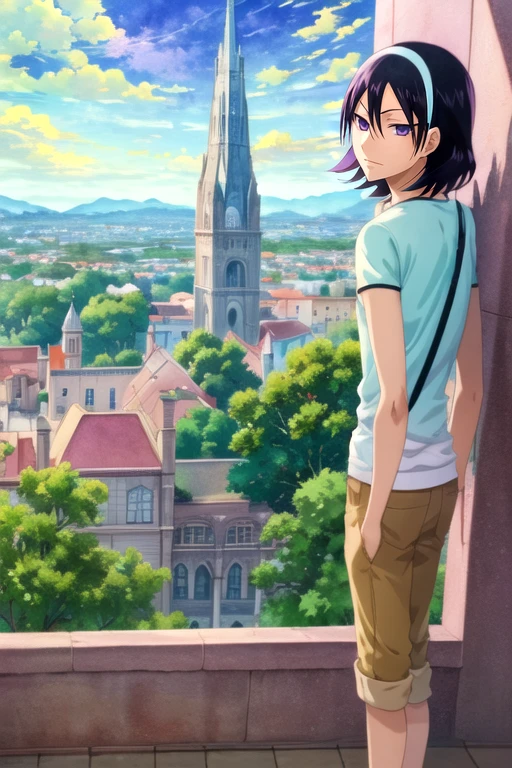 (best quality:1.1), (masterpiece:1.4), wallpaper, , , , (watercolor illustration, soft pastel colors:1.1), (anime:1.4), 1boy, solo, male focus, <lora:jinpachi_toudou:0.92>, jinpachi_toudou, black hair, purple eyes, , , , , The Tower of Destiny,
