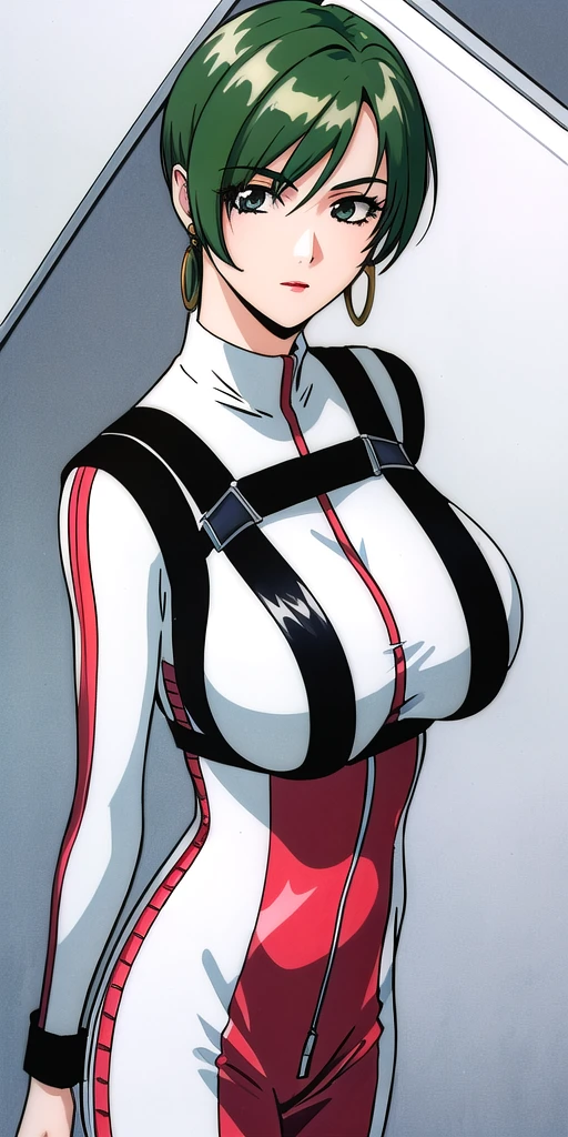 <lora:MiliaFallynaV9:.7> miliafallyna, huge_breasts, standing, solo, White_pilot_suit_Chest_harness, masterpiece, best_quality, detailed_face, detailed_eyes, highres, beautiful, detailed,