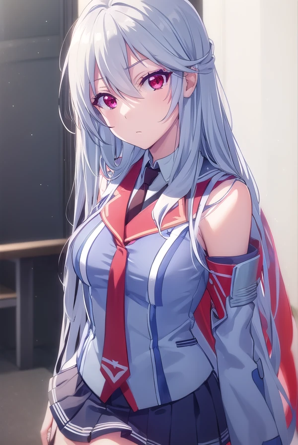 ainechidorigafuchi, <lora:aine chidorigafuchi s1-lora-nochekaiser:1>,
aine chidorigafuchi, long hair, (red eyes:1.3), hair between eyes, very long hair,
BREAK skirt, thighhighs, school uniform, detached sleeves, necktie, black thighhighs, uniform, red necktie,
BREAK indoors, classroom,
BREAK looking at viewer, (cowboy shot:1.5),
BREAK <lyco:GoodHands-beta2:1>, (masterpiece:1.2), best quality, high resolution, unity 8k wallpaper, (illustration:0.8), (beautiful detailed eyes:1.6), extremely detailed face, perfect lighting, extremely detailed CG, (perfect hands, perfect anatomy),