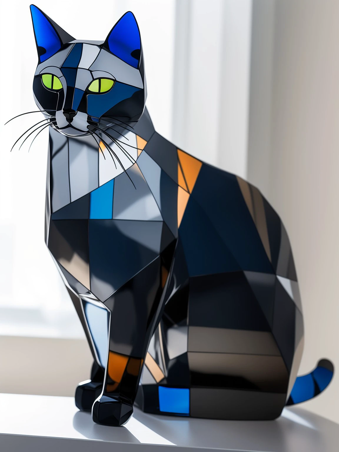 master piece, high quality,  a cat,  <lora:J_glass:0.8> j_glass