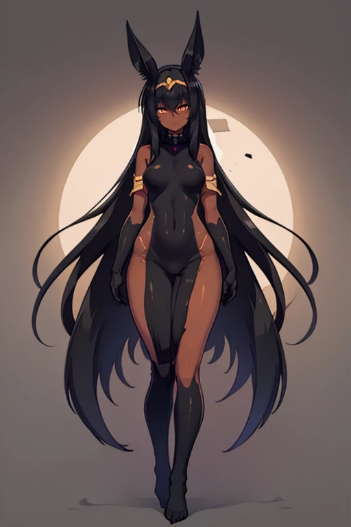 <lora:Anubis_MGE:1>, full body, (dark skin:1.2)