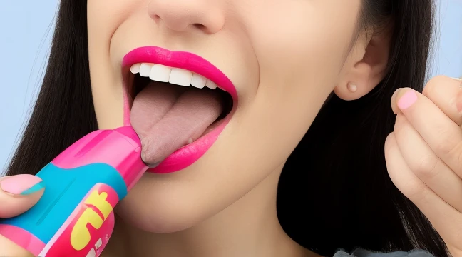 <lora:troom_troom_thumbnail:1> troom_troom_thumbnail, mouth, woman eats bicycle