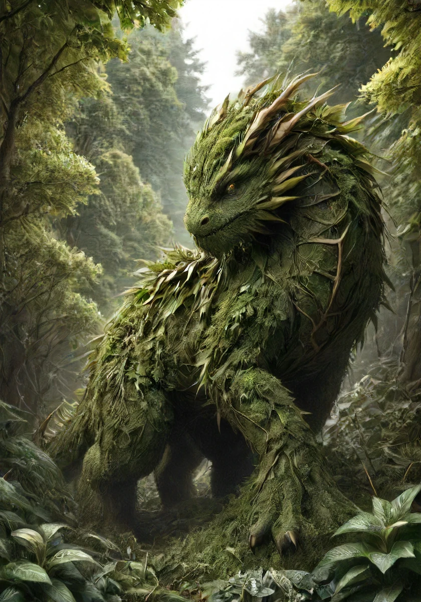 a dragon made out of shrubbery and (twigs:1.1) and branches,  <lora:- SDXL - shrubbery_n_green-stuff_V1.0:.8>