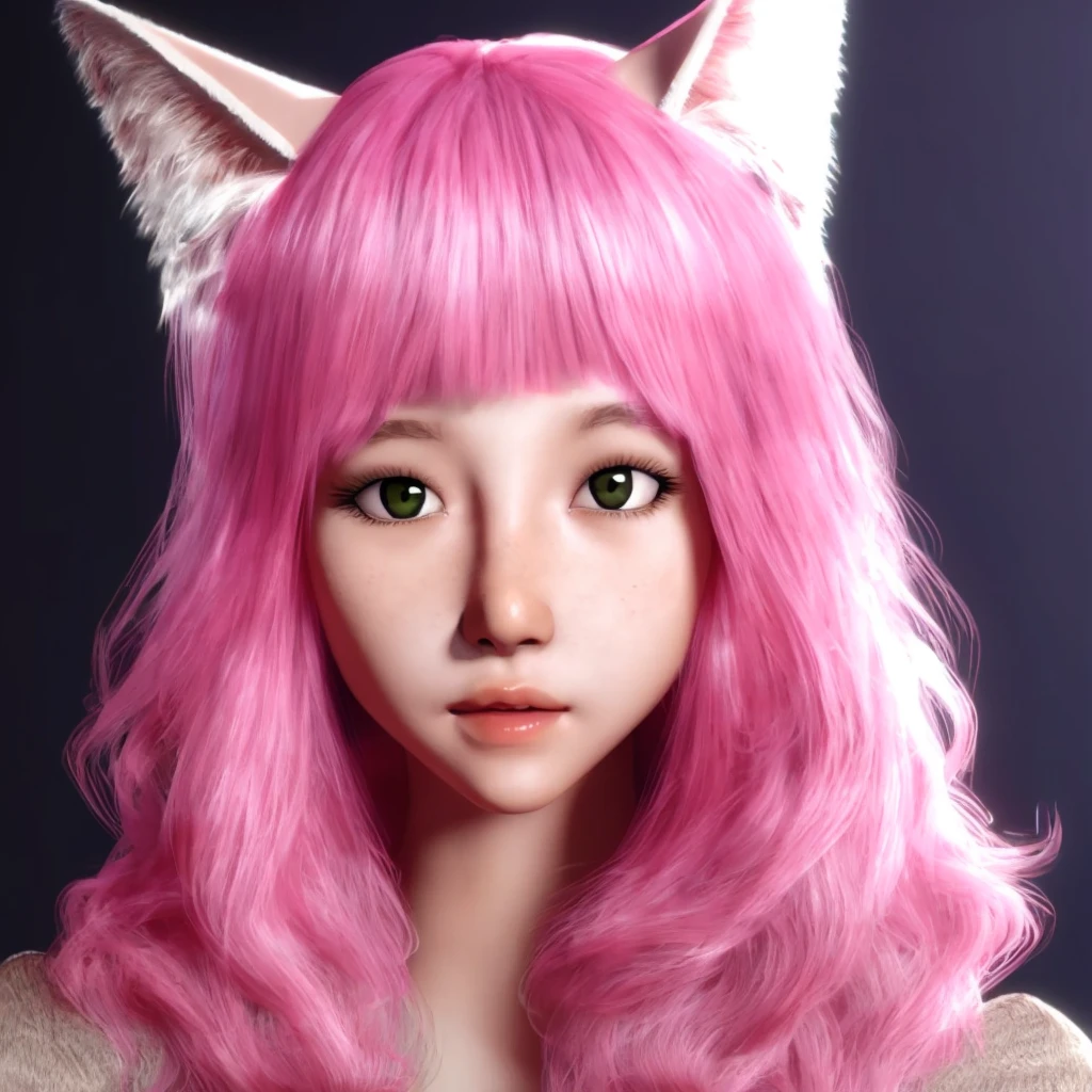 masterpiece, best quality, (1girl), beautiful detailed eyes, looking at viewer, upper body, pink hair, shy, cat ears, very detailed, high resolution, sharp, sharp image, 4k, 8k,