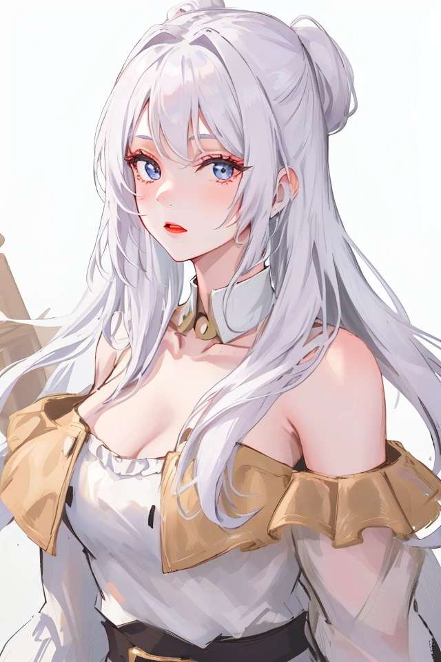 best quality, masterpiece, highres, solo, {belfast_azurlane:0.90}, smile, happy, one_eye_closed, portrait, looking at viewer