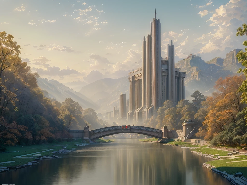 authoritarian, (masterpiece:1.3), (best quality:1.2), chiaroscuro, ( Unreal Engine, CGI render, Hyperdetailed, scenery, city, vivid colors, buildings, idealized American city, busy city center, picturesque parks and greenery areas, gentle city canals, modern era photograph, skyscrapers, ), ultra high quality model, 8k Ultra HD, perfect composition, beautiful detailed intricate insanely detailed octane render, 8 k artistic photography, photorealistic concept art, soft natural volumetric cinematic perfect light, perfect depth of field shot, ray tracing, photometry, metallic deep colors, beautiful, 
(uploaded and trending on imgur, pixiv, furaffinity, pinterest, e621, inkbunny, tumblr, deviantart, artstation, ),
((in the style of and art by midjourney, raphael, greg rutkowski, Frank Lloyd Wright, James Gurney, Thomas Kinkade, )),
<lora:Authoritarian Architecture (AD):0.85> <lora:watervfx:0.35> <lora:more_details:0.35>