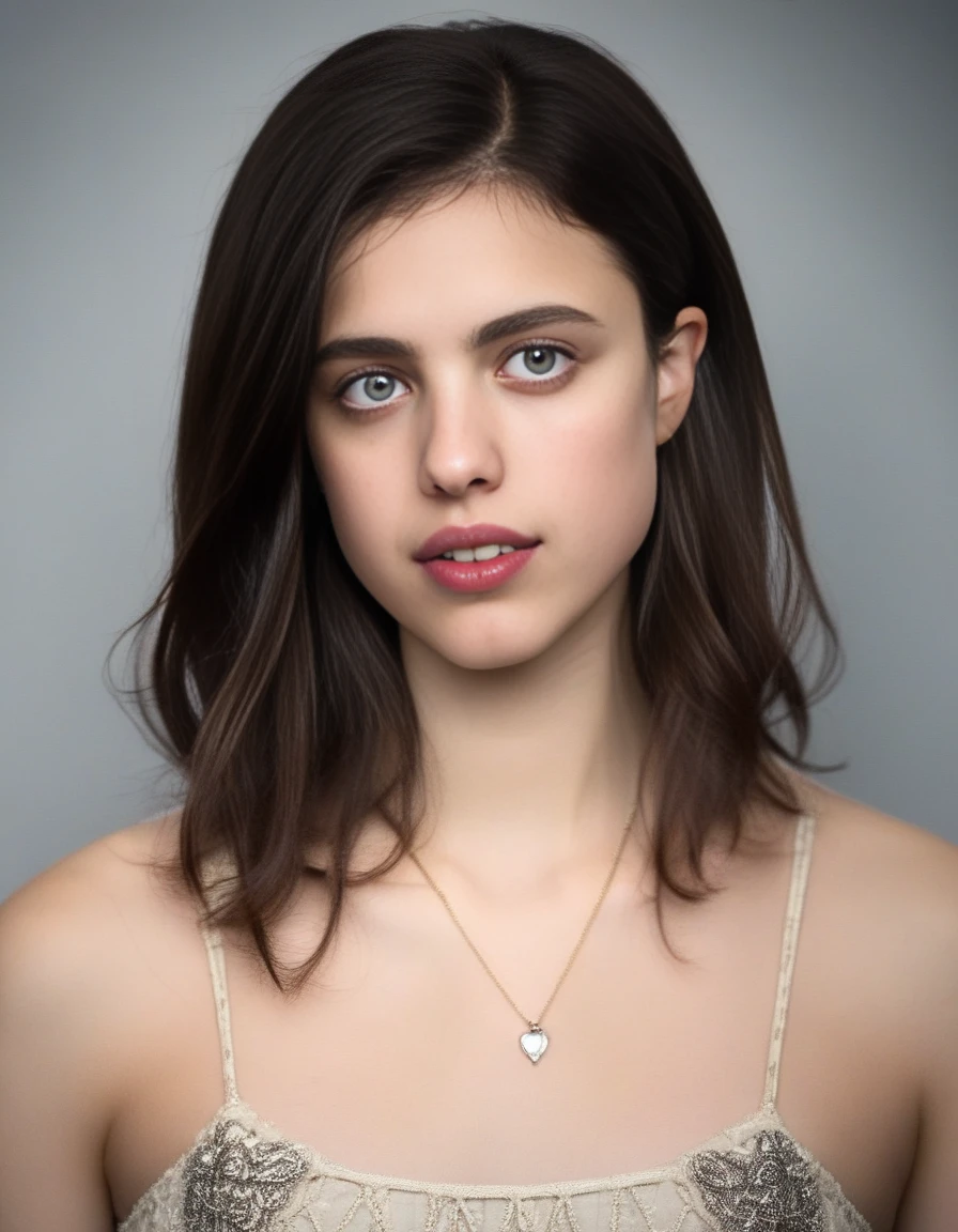 SarahMargaretQualley,<lora:SarahMargaretQualleySDXL:1>,A close-up portrait of a young beautiful (Scottish | French | Spanish | Iraqi ) girl, soft natural skin, long layered bob hair style, slim with curves, Persian Paisley shirt, beautiful diamond necklaces and rings, highly details, soft lighting, {{{masterpiece))), (((super-realistic)))