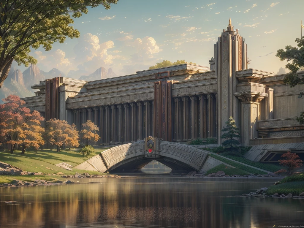 authoritarian, (masterpiece:1.3), (best quality:1.2), chiaroscuro, ( Unreal Engine, CGI render, Hyperdetailed, scenery, city, vivid colors, buildings, idealized American city, busy city center, picturesque parks and greenery areas, gentle city canals, modern era photograph, skyscrapers, ), ultra high quality model, 8k Ultra HD, perfect composition, beautiful detailed intricate insanely detailed octane render, 8 k artistic photography, photorealistic concept art, soft natural volumetric cinematic perfect light, perfect depth of field shot, ray tracing, photometry, metallic deep colors, beautiful, 
(uploaded and trending on imgur, pixiv, furaffinity, pinterest, e621, inkbunny, tumblr, deviantart, artstation, ),
((in the style of and art by midjourney, raphael, greg rutkowski, Frank Lloyd Wright, James Gurney, Thomas Kinkade, )),
<lora:Authoritarian Architecture (AD):0.85> <lora:watervfx:0.35> <lora:more_details:0.35>