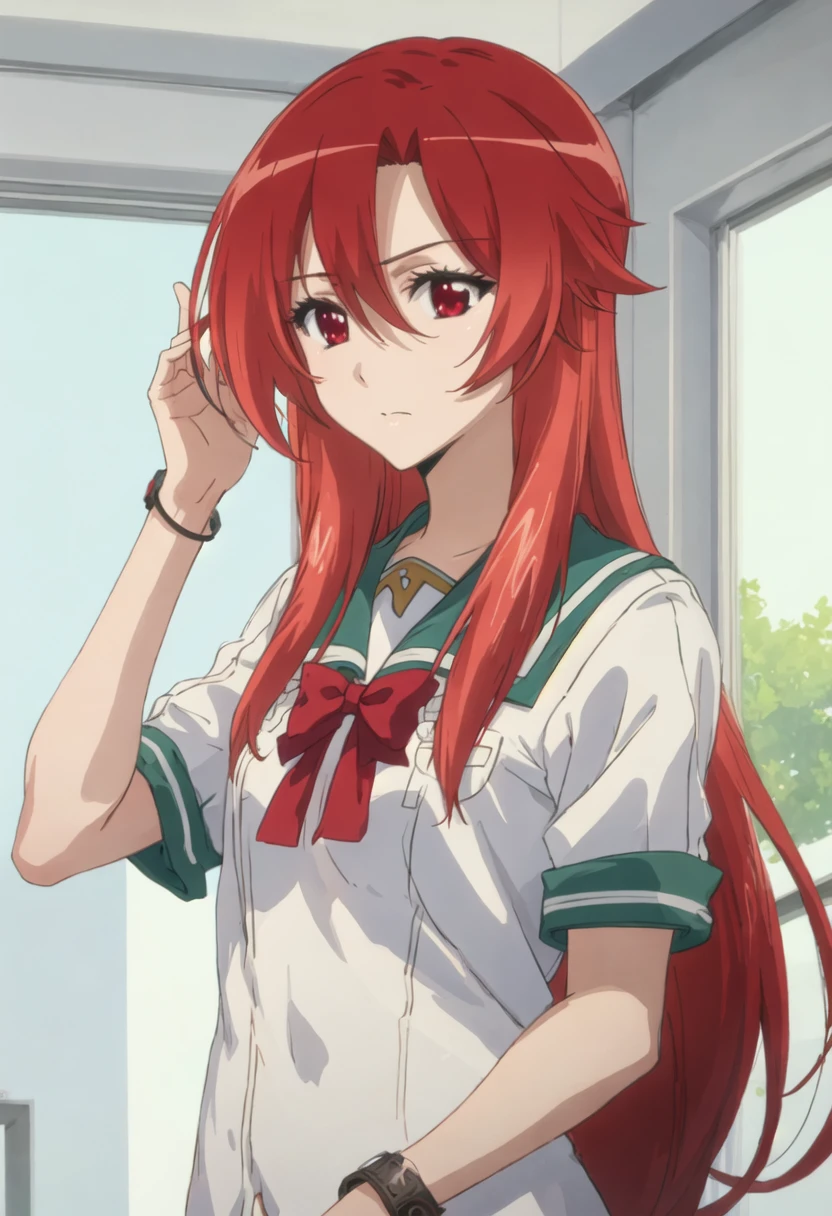 best quality, masterpiece, highres, solo, {lisara_restall_soicantplayh:0.90}, 1girl, anime_coloring, serafuku, hair_between_eyes