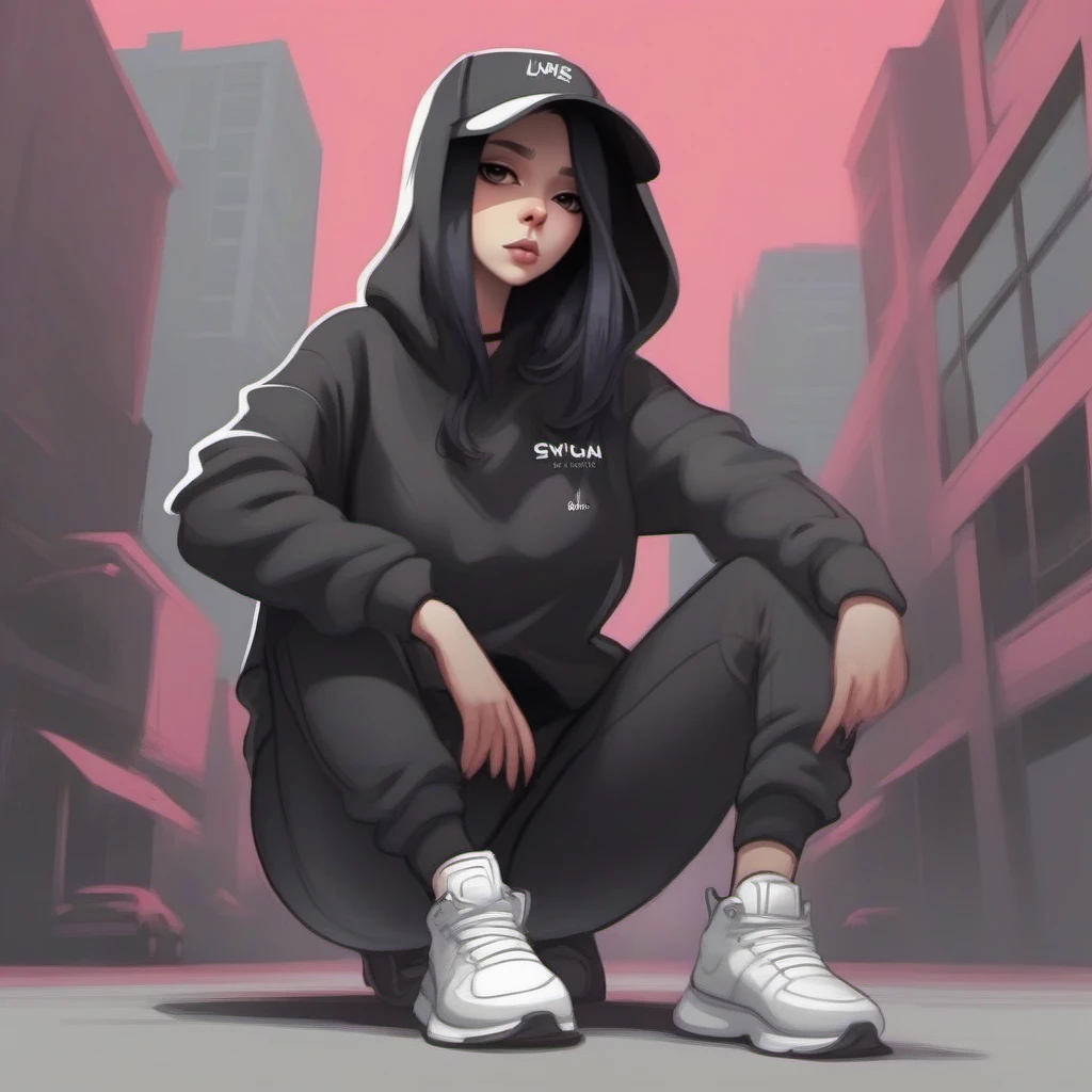 a woman, streetwear urban clothing  <lora:Nila-Telepurte1024-000130:0.8>