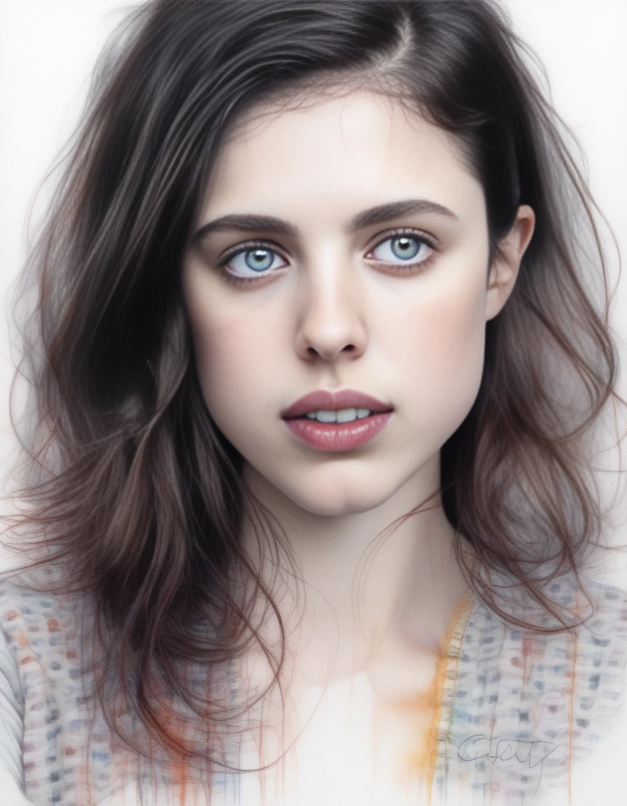 SarahMargaretQualley,<lora:SarahMargaretQualleySDXL:1>,A colored-pencil art of a beautiful woman. Highly detailed. In the style of Agnes Cecile. The painting was recognized as a contest winner. It has been featured on CG Society.
