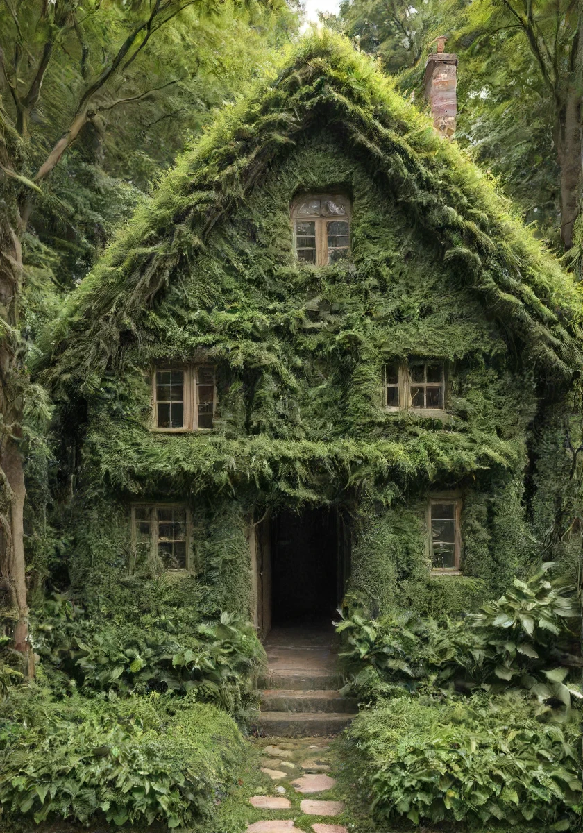 a house made out of shrubbery and (twigs:1.1), <lora:- SDXL - shrubbery_n_green-stuff_V1.0:.7>