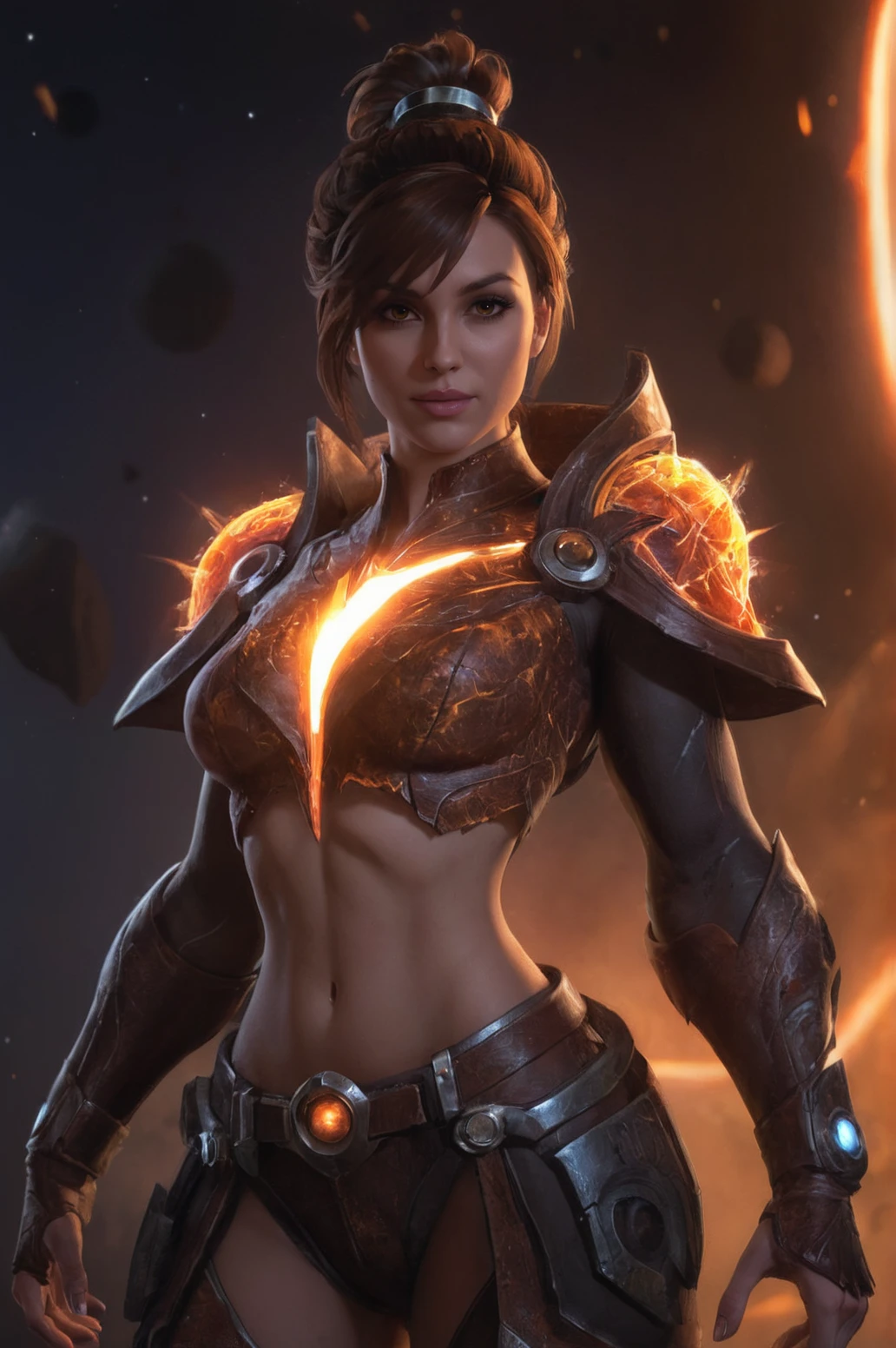 csmicvoid,epic,woman,Walking with hands in pockets,high quality face,unreal engine 5,(hyperdetailed photography),realistic,ultra detailed,ray tracing,octane render,intricate,cinematic,glowing body features,masterpiece,fractal,charming,perfection,hyper realistic reflections,very detailed,50nm dof,bokeh,realistic,sharp focus,ultra detailed,8k,uhd,romantic,Planet,surging power,high resolution,trending on artstation and deviantart,featured,Coffee Brown theme,<lora:bloodmoonXL-000004:0.65>, <lora:add-detail-xl:1.3>