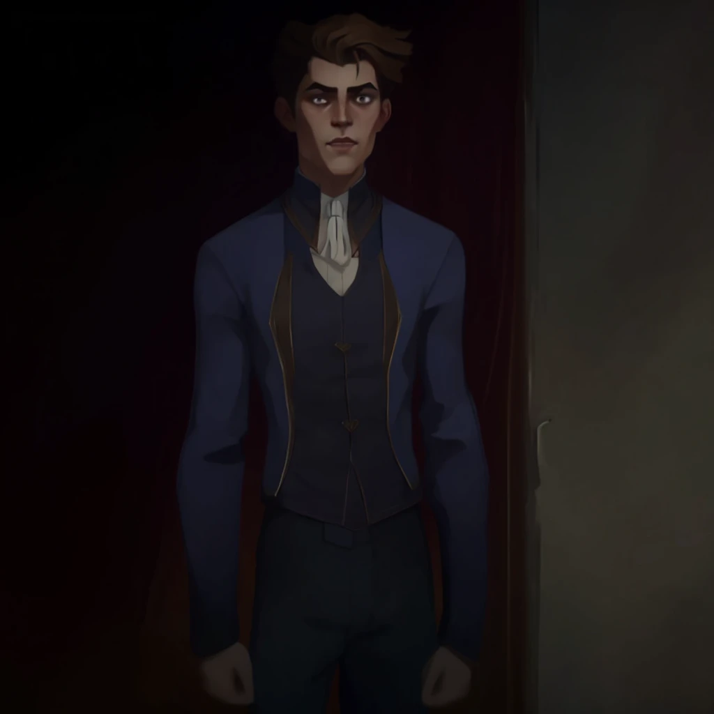 full body, summer, portrait of Jayce, screencap from arcane, looking at viewer, Jayce's outfit
