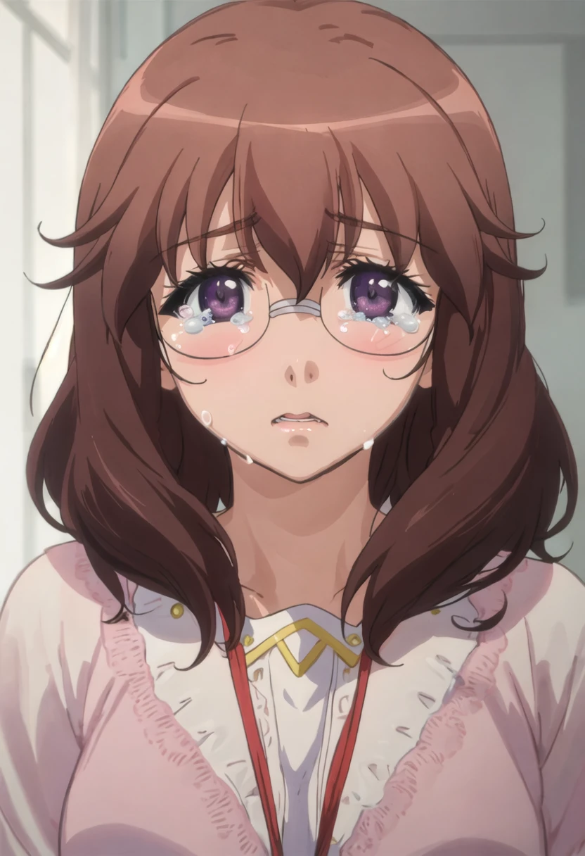 best quality, masterpiece, highres, solo, {mina_okura_soicantplayh:0.90}, crying, sobbing, tears, portrait, looking at viewer