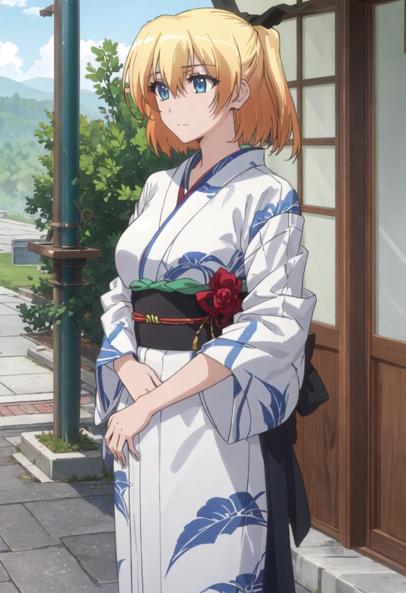 best quality, masterpiece, highres, solo, {iria_fukumune_soicantplayh:0.90}, {yukata:1.30}, {kimono:1.15}