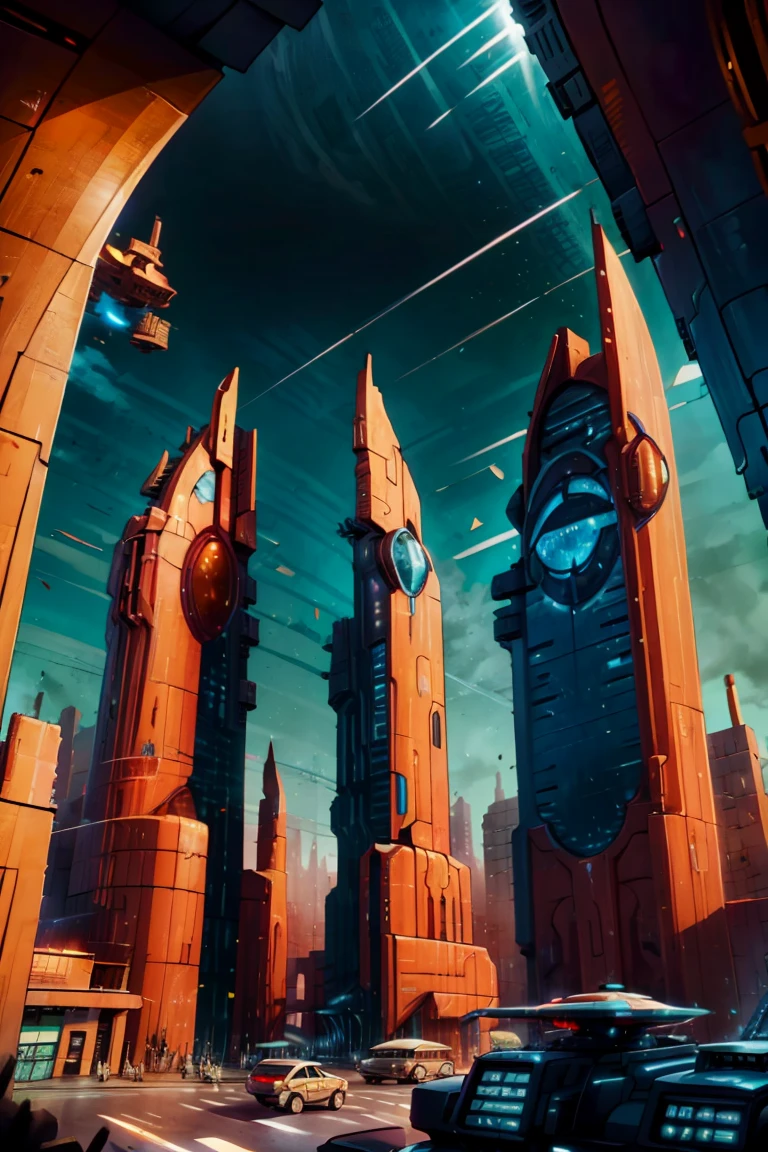 ((masterpiece,best quality)), <lora:Tau_World:0.8>, Tau_World, scifi,building, structure, still life, no humans, (city, buildings with windows :1.2), military, desert, street, city traffic,