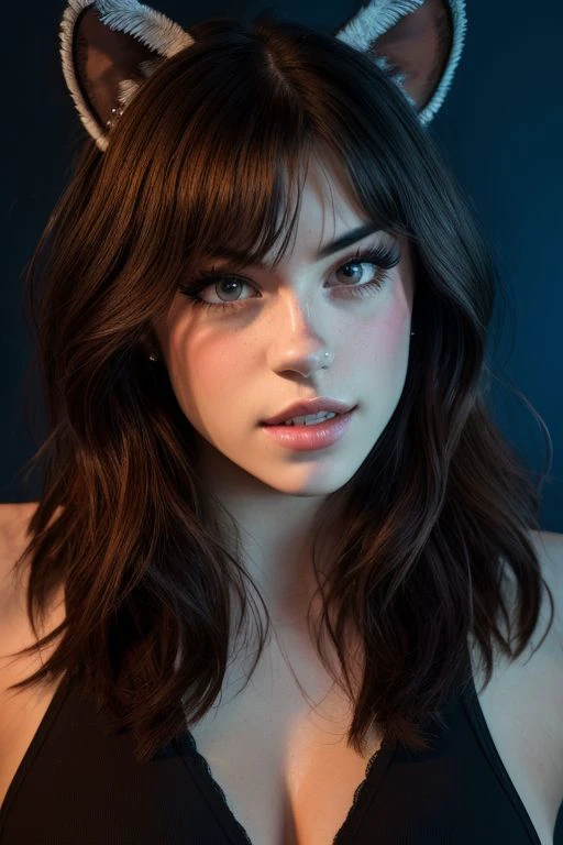 DEN_hannah_owo,
(headshot:1.2) portrait on a (plain dark background:1.2), (headshot:1.2), (face focus:1.1), intricate (beautiful eyes:1.2), (wide open eyes:1.1), Big eyes, clean photo, lighting from behind, (Red lighting from the left:1.3), (Blue lighting from the right:1.3),
bokeh, f1.4, 40mm, photorealistic, raw, 8k, textured skin, skin pores, intricate details <lora:epi_noiseoffset2:1>, epiCRealism <lora:detail_slider_v4:0.8>