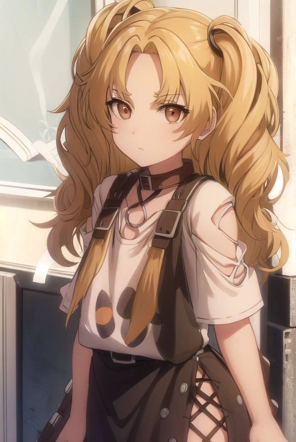 yuzukikatagiri, <lora:yuzuki katagiri s1-lora-nochekaiser:1>,
yuzuki katagiri, long hair, bangs, blonde hair, twintails, (brown eyes:1.5), (parted bangs:1.5),
BREAK skirt, shirt, thighhighs, white shirt, short sleeves, black skirt, collar, single thighhigh, argyle,
BREAK outdoors,
BREAK looking at viewer, (cowboy shot:1.5),
BREAK <lyco:GoodHands-beta2:1>, (masterpiece:1.2), best quality, high resolution, unity 8k wallpaper, (illustration:0.8), (beautiful detailed eyes:1.6), extremely detailed face, perfect lighting, extremely detailed CG, (perfect hands, perfect anatomy),