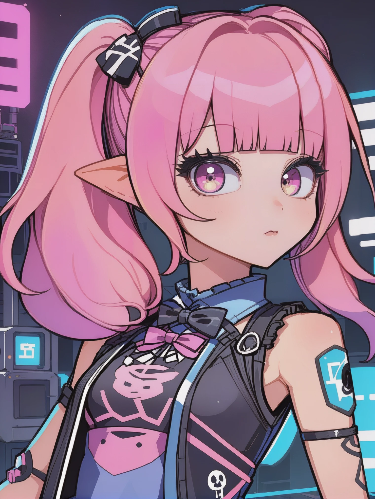 kawaii, cute, pastel goth cyberpunk bad girl<lora:EnvyBetterHiresFixXL01:0@0,0@.49,1@.5:hr=1> <lora:EnvyPastelAnimeXL01:1><lora:EnvyCuteXL01v12:1>