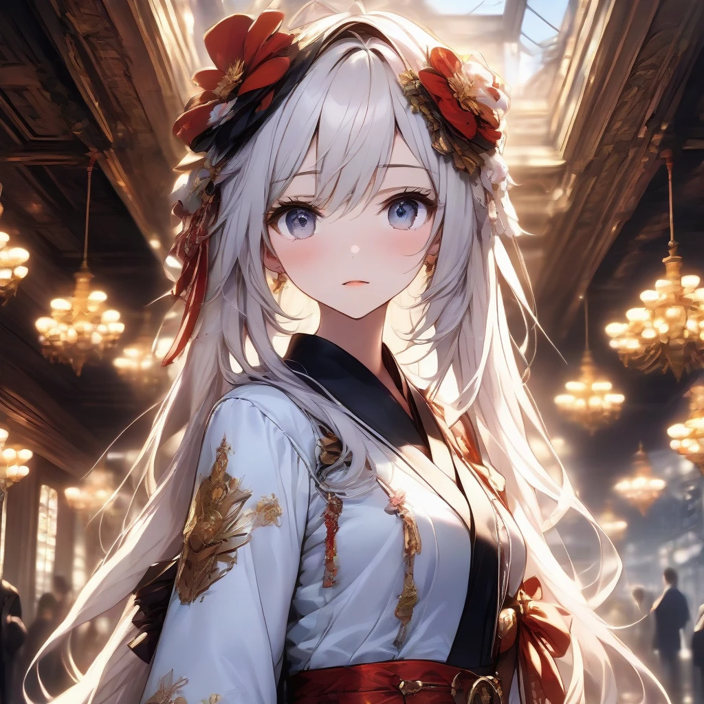 (extremely detailed CG unity 8k wallpaper),(masterpiece), (best quality), (ultra-detailed), (best illustration),(best shadow), (an extremely delicate and beautiful), dynamic angle, floating, finely detail, (bloom), (shine), glinting stars, classic, (painting), (sketch), Taisho steampunk, (steampunk:1.2)
(1girl:1.7), (2020s), (cute face:1.3), anime face, ((solo)), beautiful detailed face, shiny hair, colorful clothes, (kimono), (Japanese maid), maid dress, maid headdress, hair flower, hair ornament, (Frill), Brass Pocket Watch, extremely delicate and beautiful girls, beautiful detailed eyes, cowboy shot,
steam train, building architecture, (Japanese style architecture), (street:1.2)