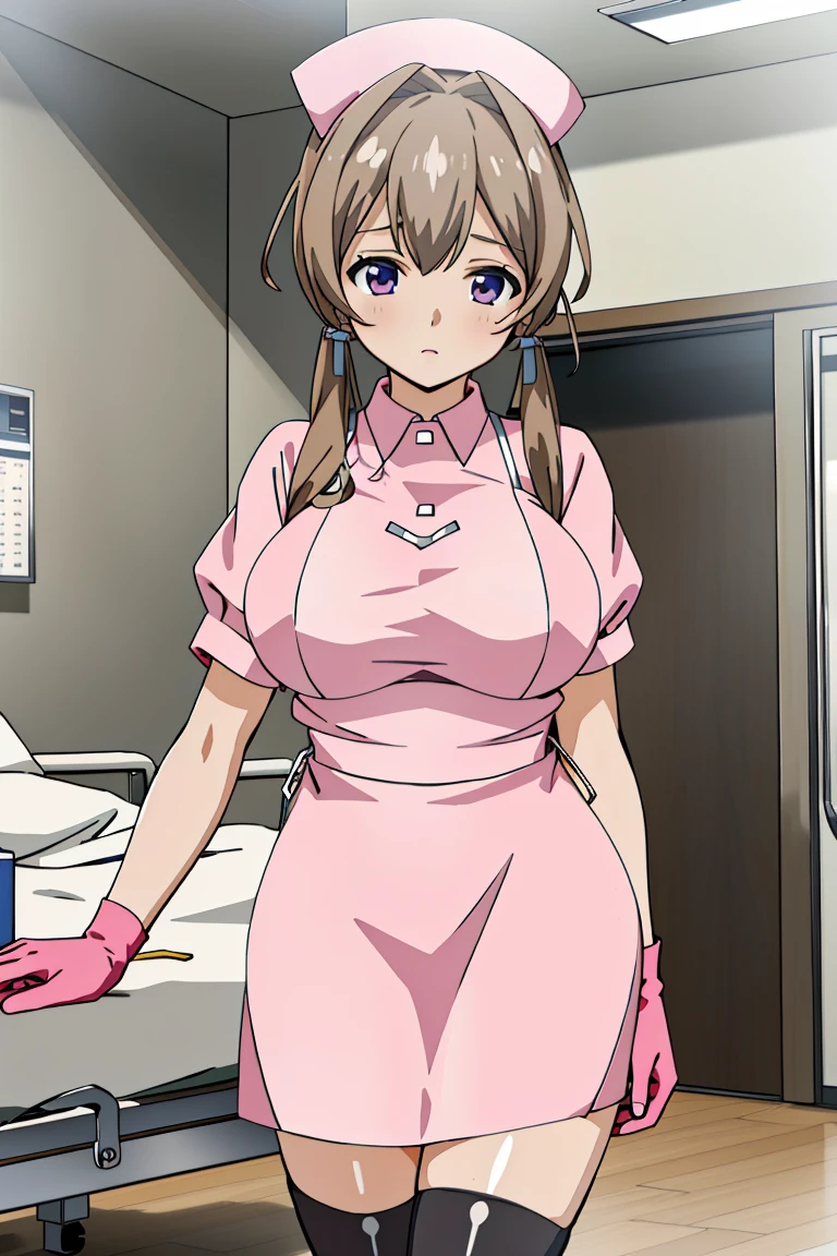 ((masterpiece, best quality,lower_body)), operating table,medical monitors,hospital bed,  <lora:Hitomi_Naruse_V1.2-000005:0.8> (hitomi naruse),  <lora:Latex Nurse Apron V2:0.7> (latex_nurse_v2, nurse, nurse cap, apron, gloves,shiny dress),