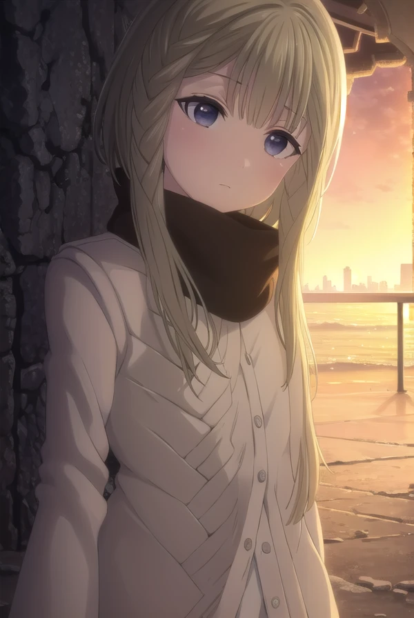 kayosenju, <lora:kayo senju s1-lora-nochekaiser:1>,
kayo senju, long hair, blonde hair, braid, (grey eyes:1.3),
BREAK scarf, coat,
BREAK outdoors,
BREAK looking at viewer, (cowboy shot:1.5),
BREAK <lyco:GoodHands-beta2:1>, (masterpiece:1.2), best quality, high resolution, unity 8k wallpaper, (illustration:0.8), (beautiful detailed eyes:1.6), extremely detailed face, perfect lighting, extremely detailed CG, (perfect hands, perfect anatomy),