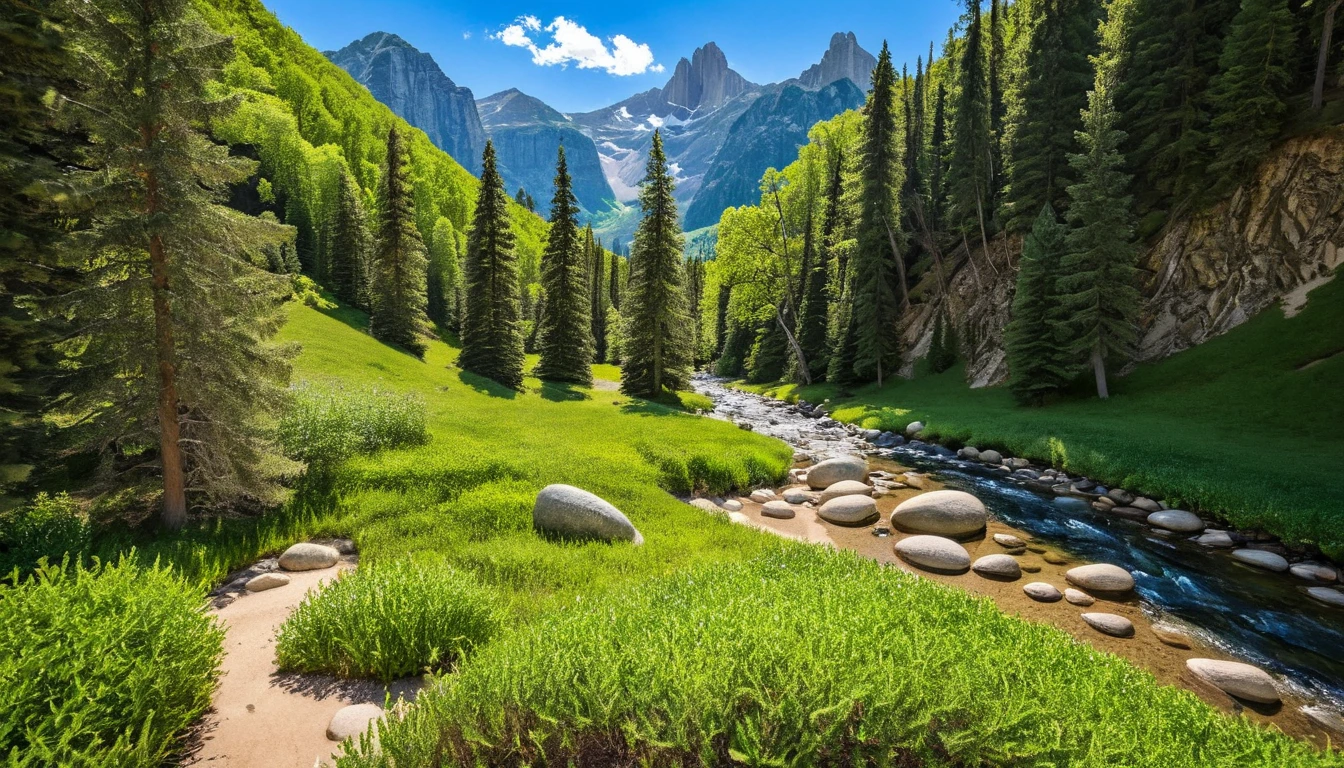 hidden mountain valley <lora:Earth35:1>