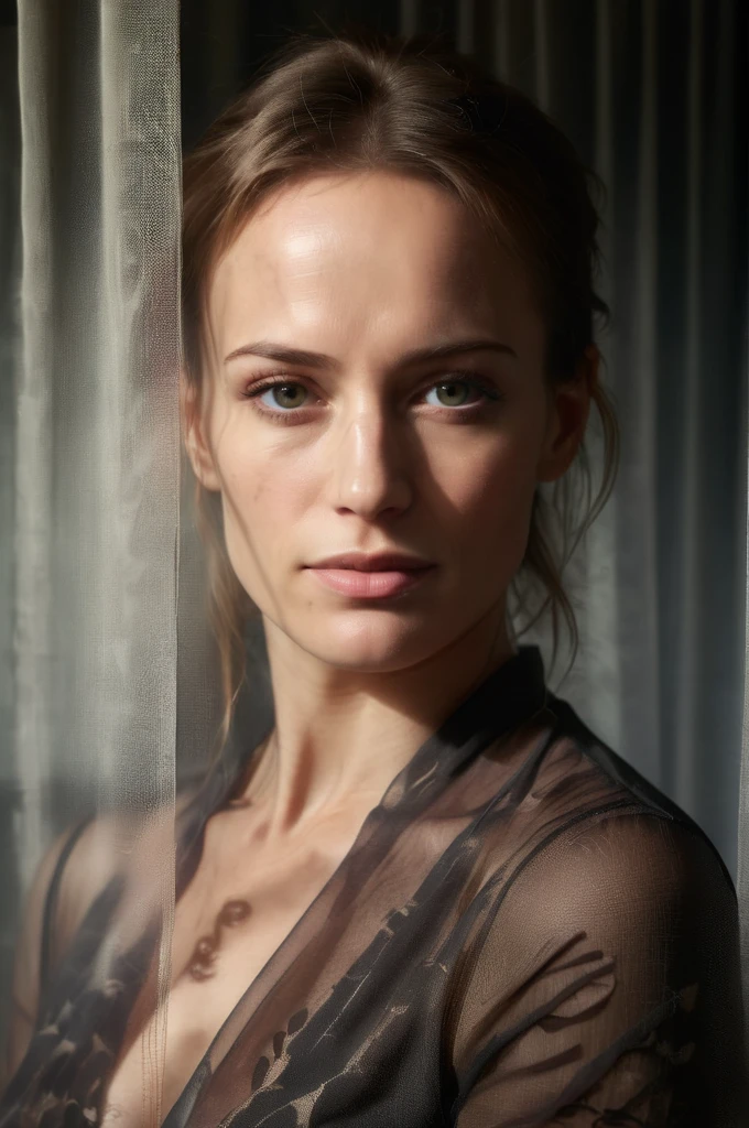 BMAIW, portrait photo of a woman, behind transparent curtains <lora:BMAIW_merge_1:1>