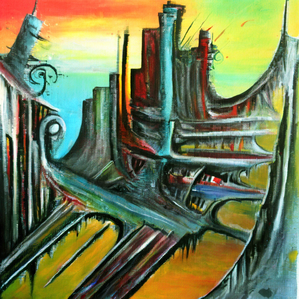 corcoc2s colorful futuristic city surrealistic<lora:corcoc2s:1>