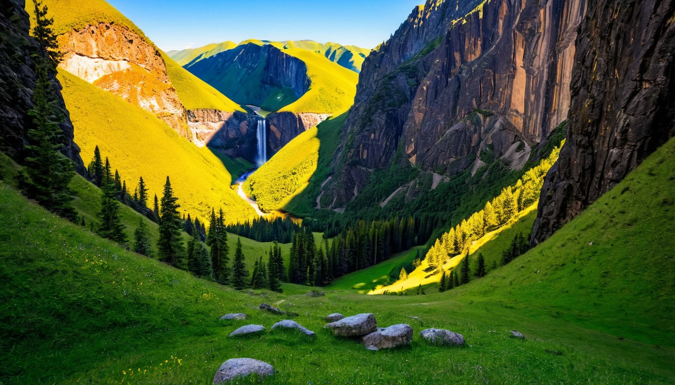 hidden mountain valley <lora:Earth35:1>