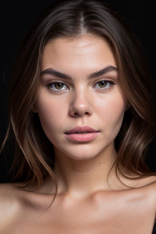 (DEN_ashley_tervort:0.9),
(headshot:1.2) portrait on a (plain black background:1.2), (headshot:1.2), (face focus:1.1), (facing the camera:1.2), Head in the centre, (eye contact:1.3), (intense stare:1.1), mouth open, (facing straightforward:1.2), (forward facing:1.1), Head, face, Head focus, Head tilted down, looking slightly up at the camera,
bokeh, f1.4, 40mm, photorealistic, raw, 8k, textured skin, skin pores, intricate details <lora:epi_noiseoffset2:1>, epiCRealism <lora:detail_slider_v4:0.8>