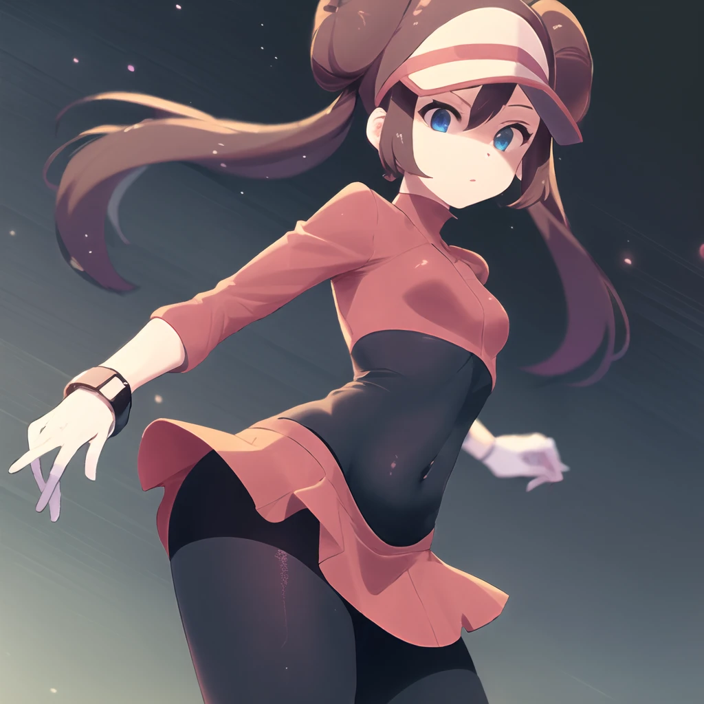 masterpiece, best quality, highly detailed, 1girl, solo, <lora:rosa_pokemon:0.8> (rosa_pokemon:1.3),
visor, brown hair, hair buns, long hair, twintails, blue eyes,
simple background, cowboy shot,
<lora:sabrina_outfit_frlg-06:1> (sabrina_outfit_frlg:1.3), pantyhose, red skirt, covered navel, crop top, red jacket, boots, bodysuit under clothes, skin tight, black pantyhose, cropped jacket, boots