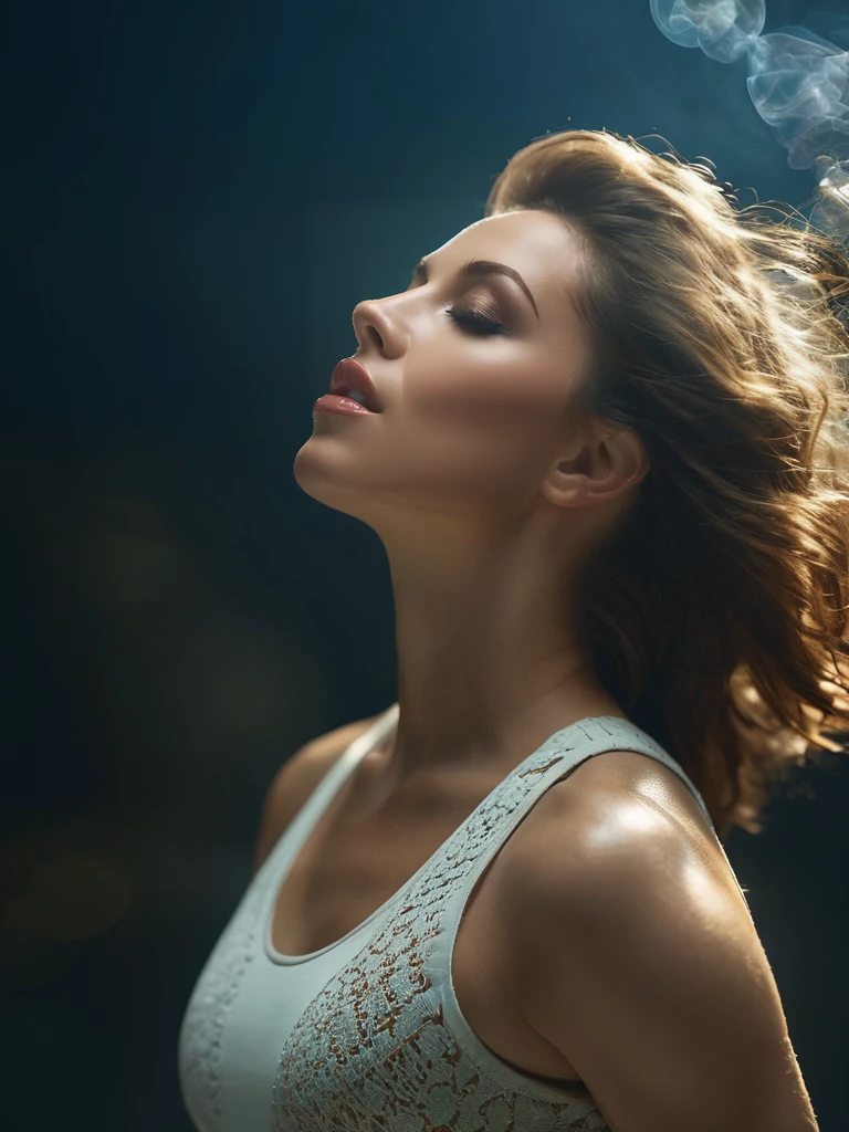 woman, breathe, in the style of uhd image, pictorial, vray, beautiful, utilizes, manapunk