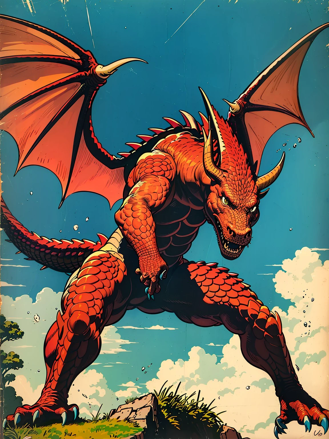 master piece, high quality, a dragon, J_comic_book, <lora:J_comic_book:0.8>