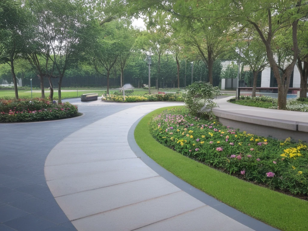 <lora:JJsStreetScape_XL:1> , ((StreetScape)),masterpiece , best quality, Landscape, scenery, outdoors, (sidewalk), (pavement), tree, sky, real world location, grass, bush, flower, city, lawn, bench,day, , soft lighting, high quality, road,traffic light, color oncrete paving, water pool, water fountain,