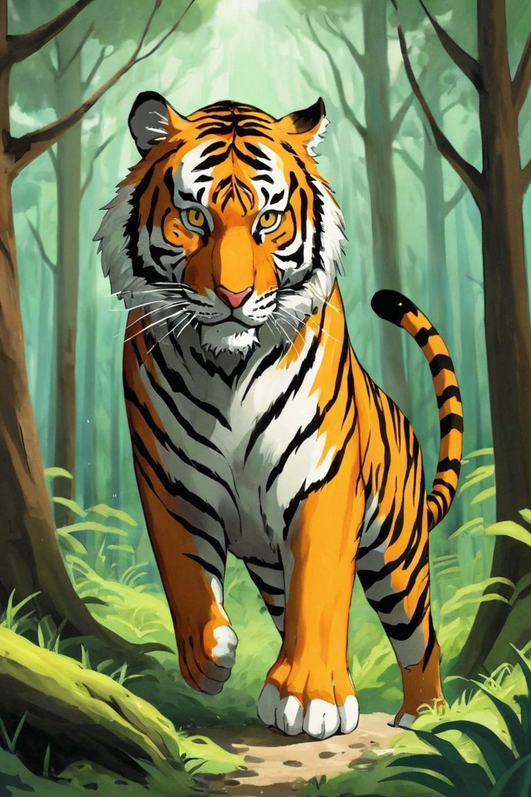forest, tiger