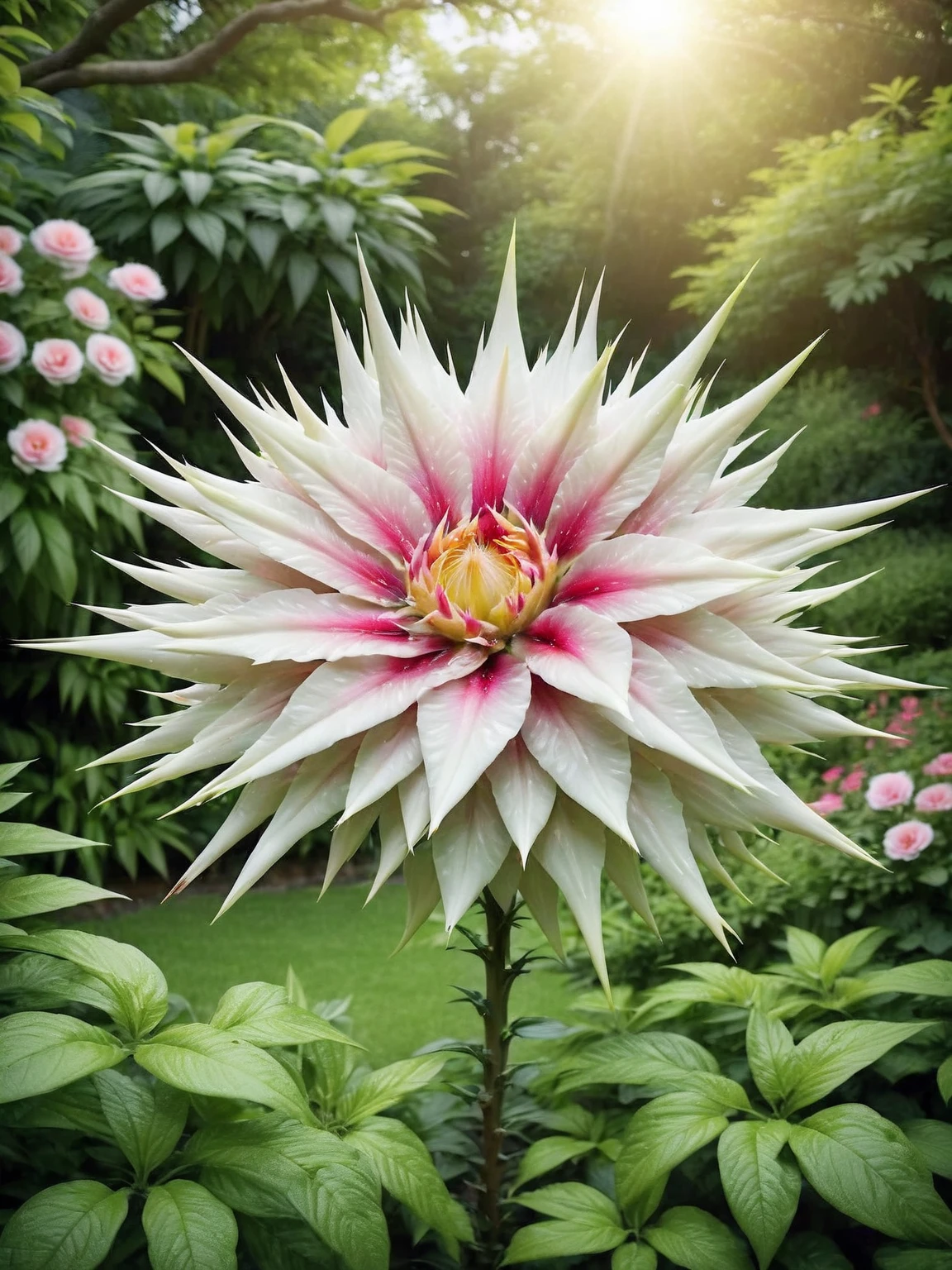 ais-thrny flower, blooming in a lush garden <lora:ais-thrny-sdxl:1>