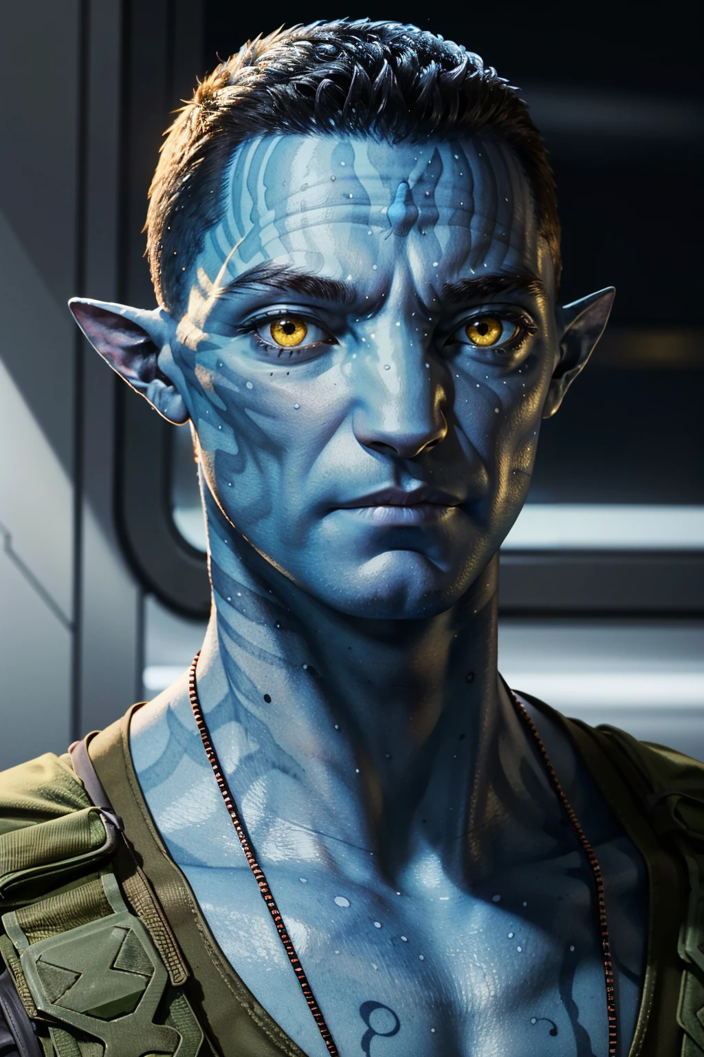 ((ultra detailed, masterpiece, absurdres))
<lora:AvMilesQ:0.8>
AvMilesQ, 1boy, short hair, blue skin, yellow eyes, portrait